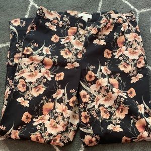 Floral work pants